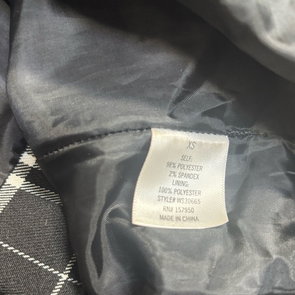 ANTHROPOLOGIE BLUE RAIN BLACK & WHITE PLAID ZIP-UP MINI SKIRT SIZE XS - Picture 6 of 6